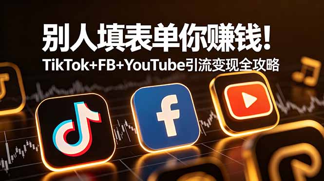 别人填表单你赚钱!TikTok+FB+YouTube 引流变现全攻略【原创双语字幕】-零创仓