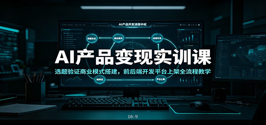 AI产品变现实训课:选题验证商业模式搭建,前后端开发平台上架全流程教学-零创仓
