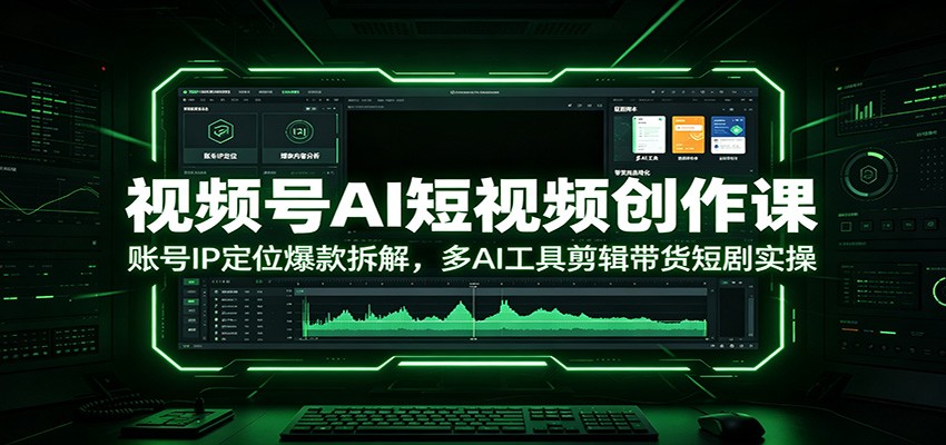 视频号AI短视频创作课：账号IP定位爆款拆解，多AI工具剪辑带货短剧实操-零创仓
