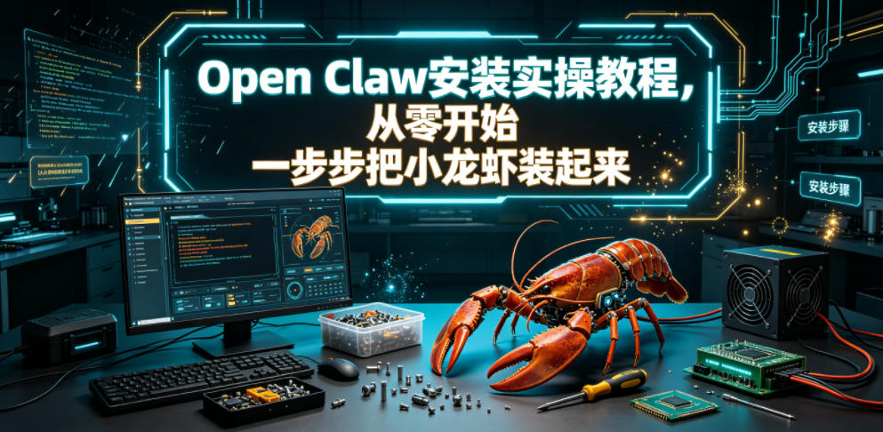 Open Claw安装实操教程,从零开始一步步一步步把小龙虾装起来-零创仓