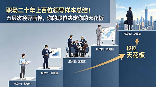 付费文章：职场二十年上百位领导样本总结！五层次领导画像，你的段位决定你的天花板-零创仓