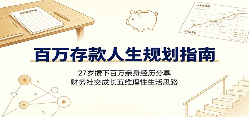 百万存款人生规划指南：27岁攒下百万亲身经历分享，财务社交成长五维理性生活思路-零创仓
