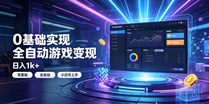 0基础实现全自动游戏变现，日入1k+，小白直接上手搞钱！【揭秘】-零创仓