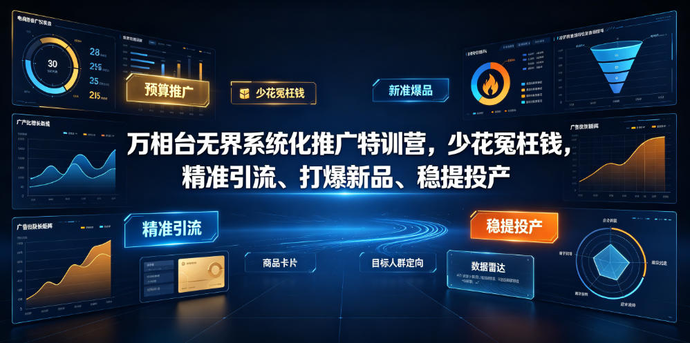 万相台无界系统化推广特训营VI0.0,少花冤枉钱,精准引流、打爆新品、稳提投产(全程录音+字幕)-零创仓