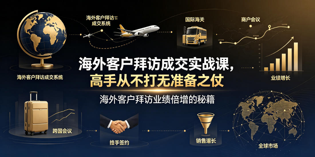海外客户拜访成交实战课,高手从不打无准备之仗,海外客户拜访业绩倍增的秘籍-零创仓