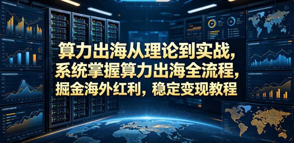 算力出海从理论到实战，系统掌握算力出海全流程，掘金海外红利，稳定变现教程-零创仓