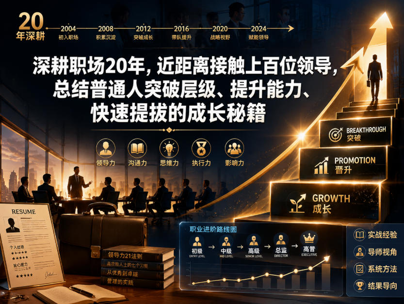 付费文章:深耕职场20年,近距离接触上百位领导,总结普通人突破层级、提升能力、快速提拔的成长秘籍(全网独家干货)-零创仓
