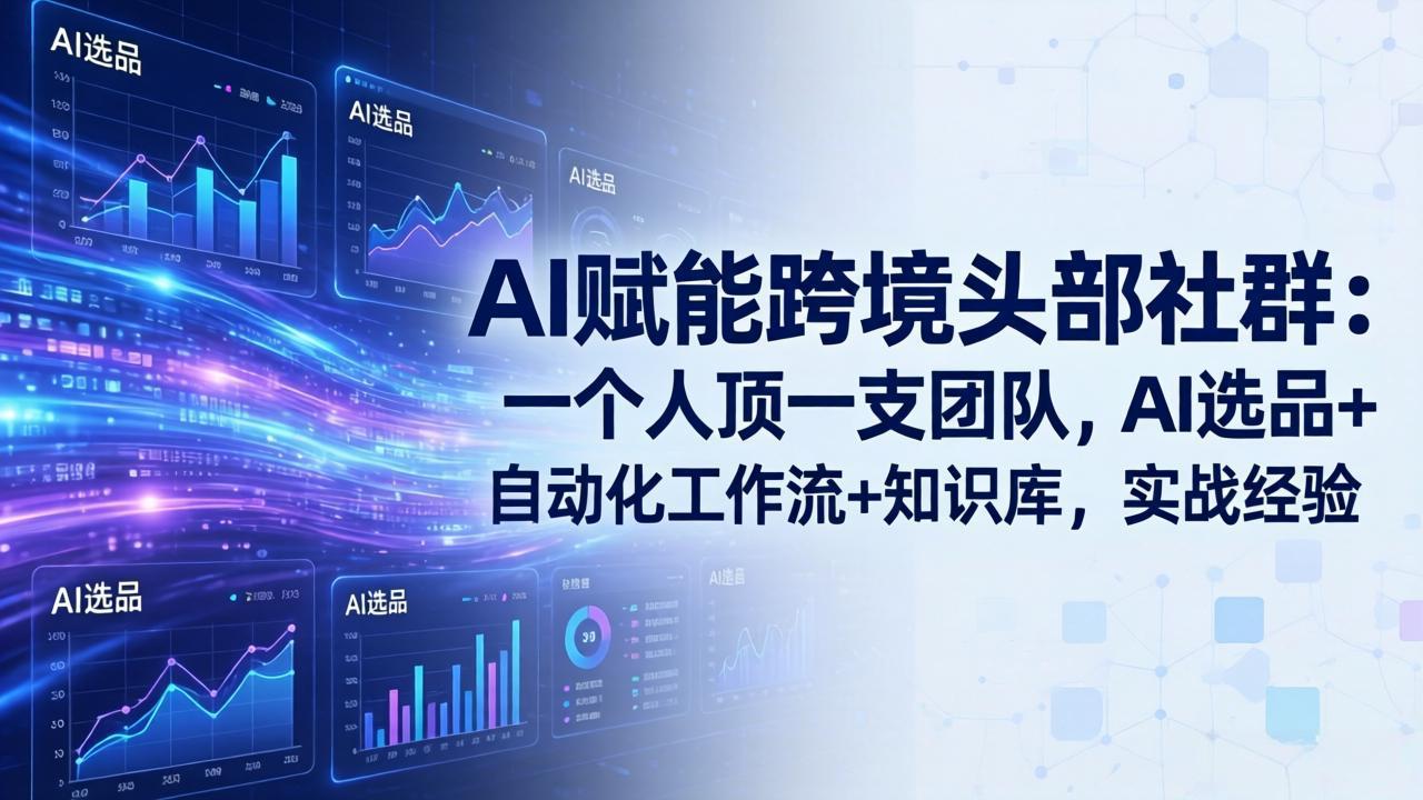 AI赋能跨境头部社群-更新6月：一个人顶一支团队，AI选品+自动化工作流+知识库，实战经验-零创仓