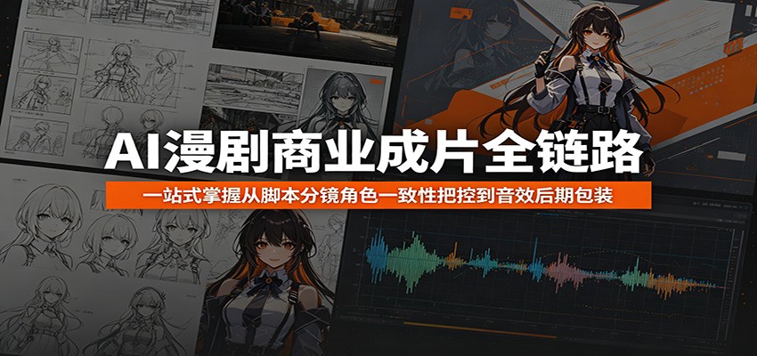 AI漫剧商业成片全链路：一站式掌握从脚本分镜角色一致性把控到音效后期包装-零创仓