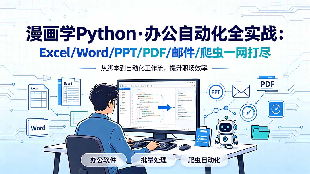 漫画学Python·办公自动化全实战：Excel/Word/PPT/PDF/邮件/爬虫一网打尽-零创仓