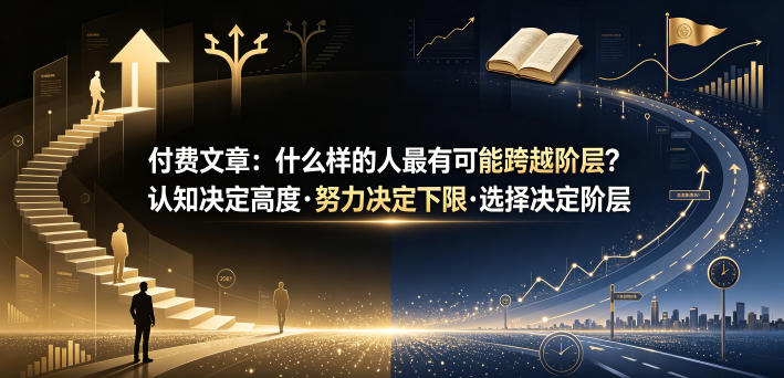 付费文章:什么样的人最有可能跨越阶层?认知决定高度·努力决定下限·选择决定阶层-零创仓