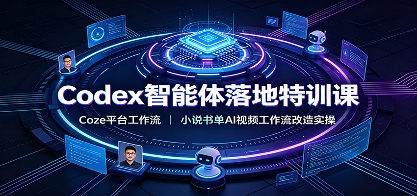 Codex智能体落地特训课：Coze平台工作流，小说书单AI视频工作流改造实操-零创仓