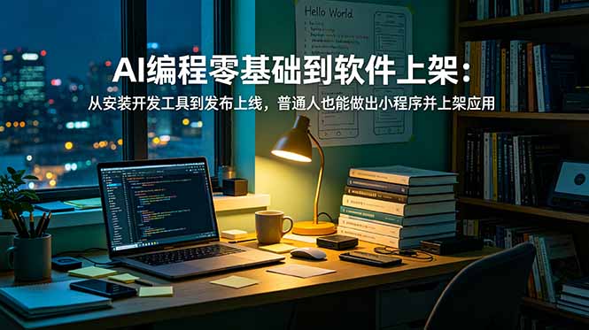 AI编程零基础到软件上架：从安装开发工具到发布上线，普通人也能做出小程序并上架应用商店-零创仓