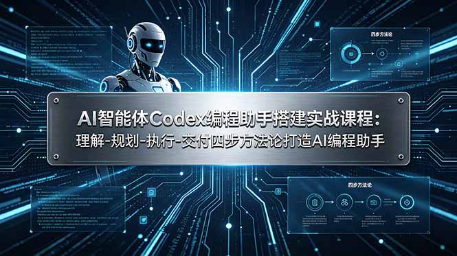 AI智能体Codex编程助手搭建实战课程：理解-规划-执行-交付四步方法论打造AI编程助手-零创仓