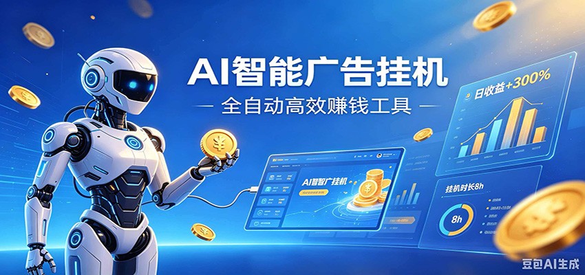 AI智能广告挂机，小白轻松上手，在家自动赚收益-零创仓