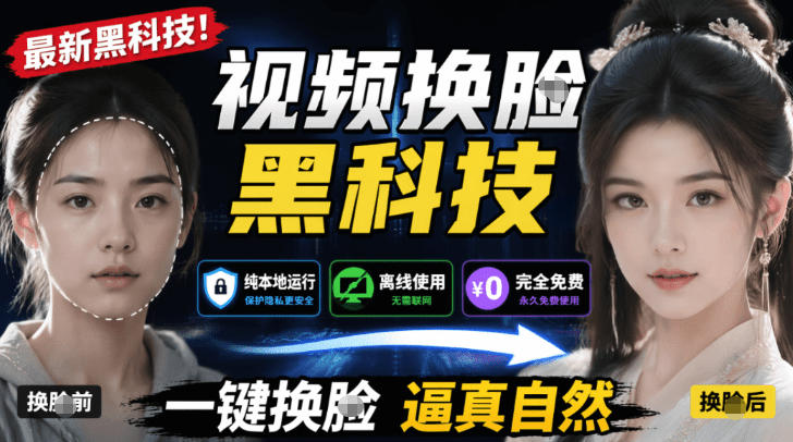 AI人工智能如此夸张？一键视频换Lian黑科技，纯本地离线运行，本地视频换Lian娱乐工具，AI FaceSwap-零创仓