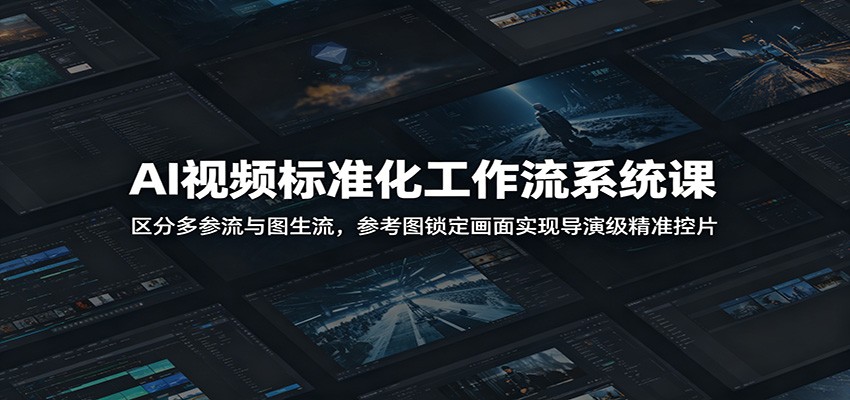AI视频标准化工作流系统课：区分多参流与图生流，参考图锁定画面实现导演级精准控片-零创仓