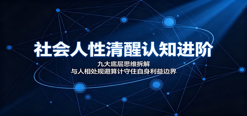 社会人性清醒认知进阶：九大底层思维拆解，与人相处规避算计守住自身利益边界-零创仓