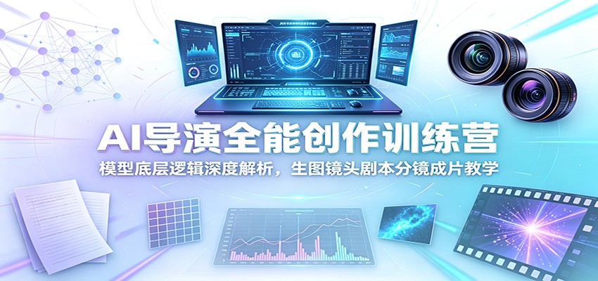 AI导演全能创作训练营：模型底层逻辑深度解析，生图镜头剧本分镜成片教学-零创仓