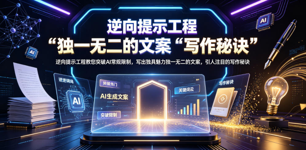 逆向提示工程教您突破AI常规限制,写出独具魅力独一无二的文案,引人注目的写作秘诀【原创双语字幕】-零创仓