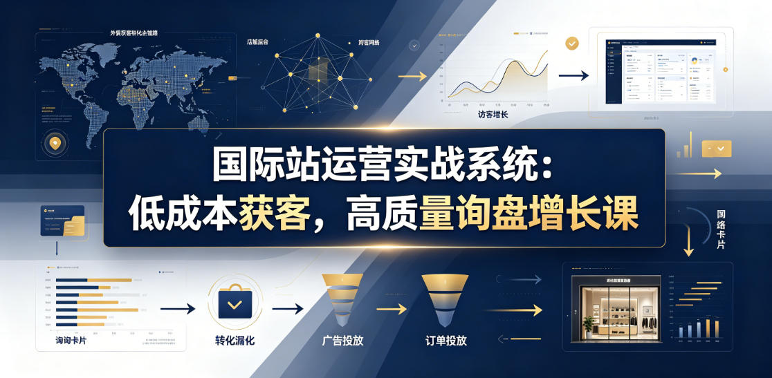 国际站运营实战系统:低成本获客,高质量询盘增长课(更新26年)-零创仓