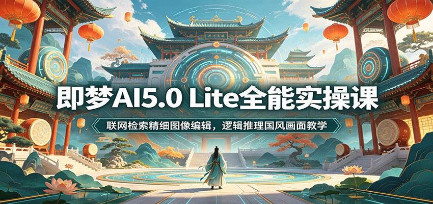 即梦AI5.0 Lite全能实操课：联网检索精细图像编辑，逻辑推理国风画面教学-零创仓
